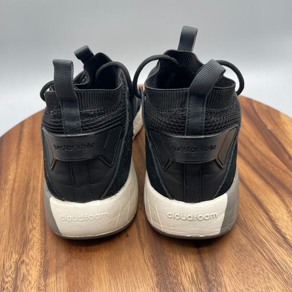 Adidas QuestarStrike Cloudfoam Mid Running Shoes Mens 10 Core Black Walking Gym - Picture 4 of 8